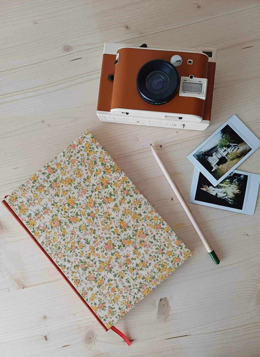 Carnet Rosalie - Liberty corail et jaune