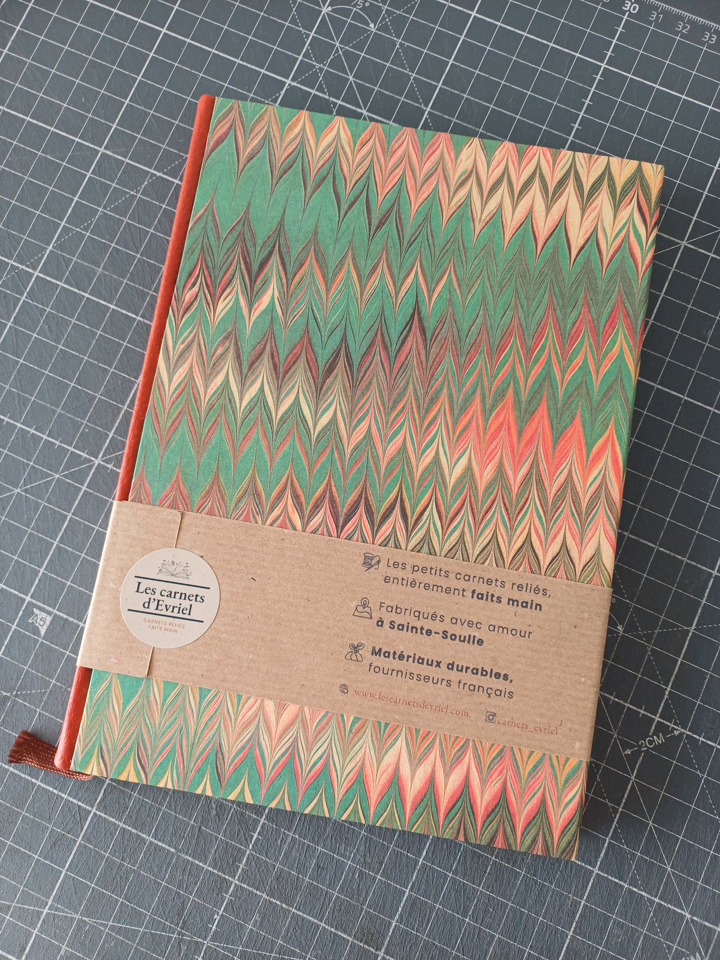 Carnet Rosalie - Marbré chevrons