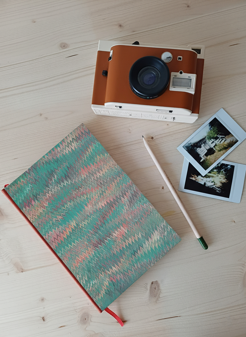 Carnet Rosalie - Marbré chevrons