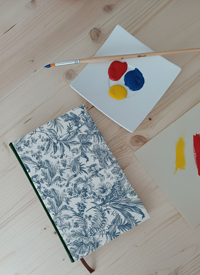 Carnet Hortense - Fleurs bleues