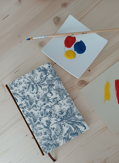 Carnet Hortense - Fleurs bleues