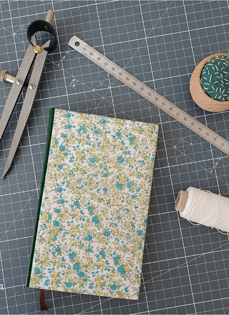 Carnet Hortense - Style Liberty bleu