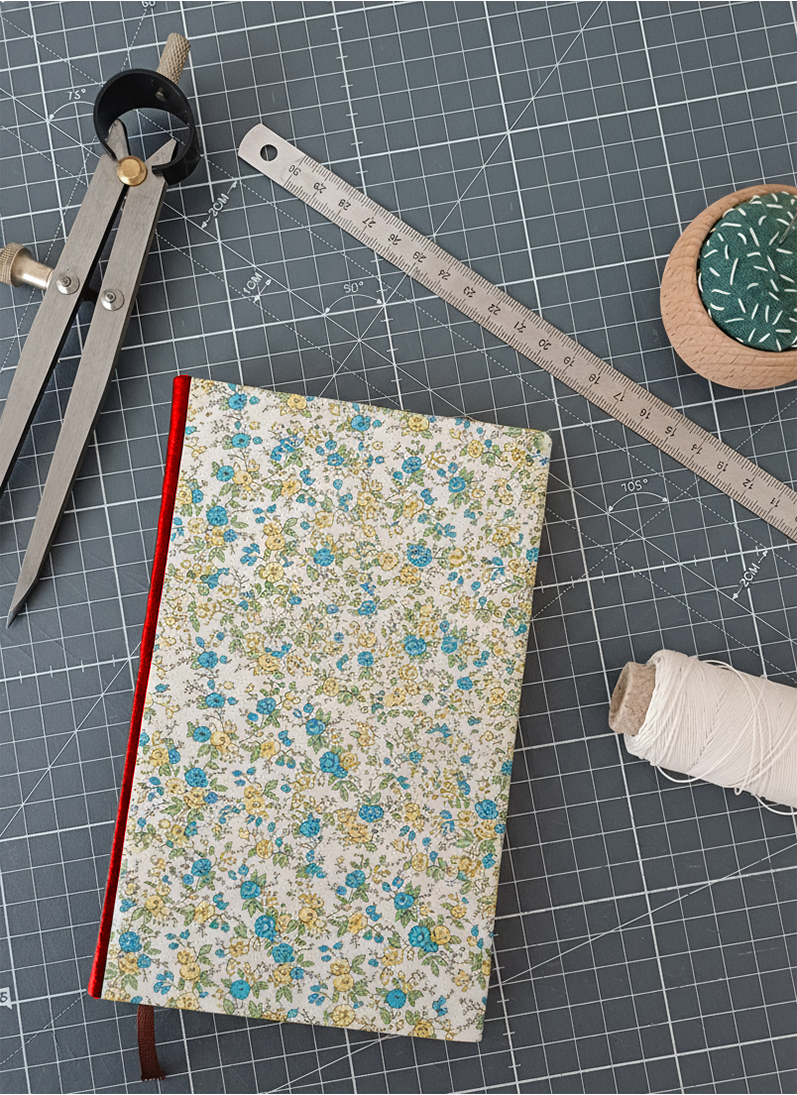 Carnet Hortense - Style Liberty bleu