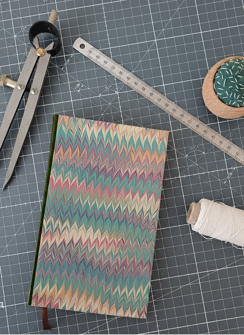 Carnet Hortense - Marbré chevrons