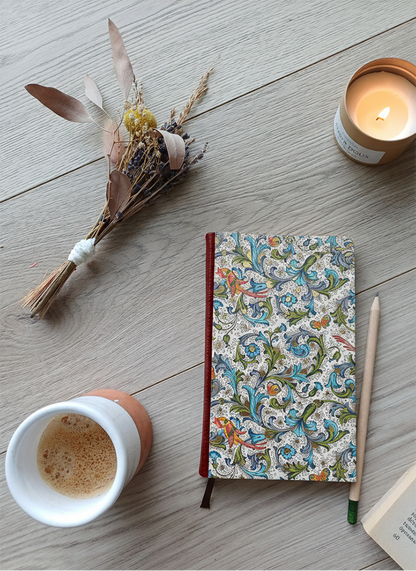 Carnet Hortense - Oiseaux et arabesques florales