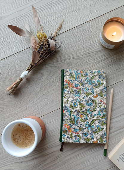 Carnet Hortense - Oiseaux et arabesques florales