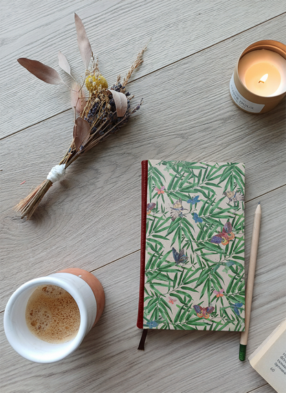 Carnet Hortense - Papillons et bambous