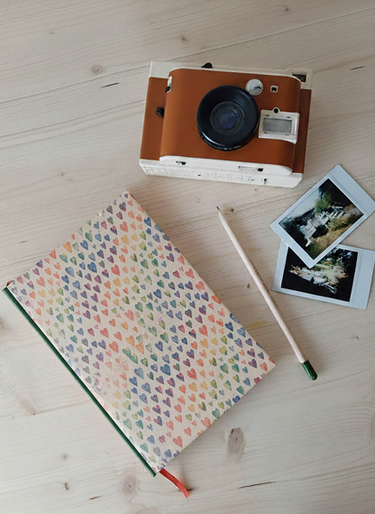 Carnet Rosalie - Cœurs arc-en-ciel