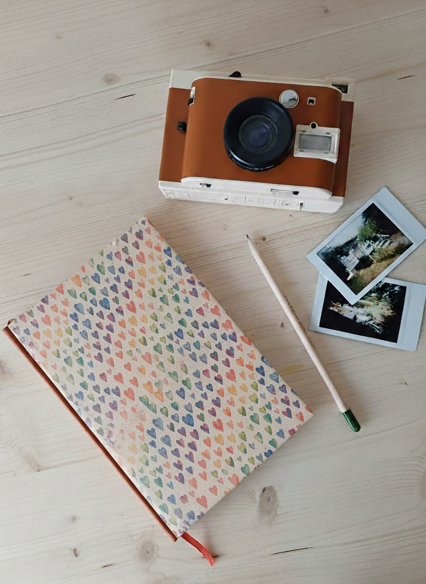 Carnet Rosalie - Cœurs arc-en-ciel