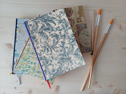 Carnet Rosalie - Fleurs bleues