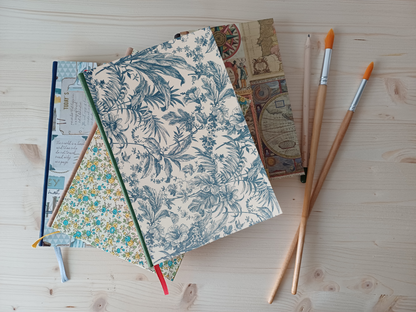 Carnet Rosalie - Fleurs bleues