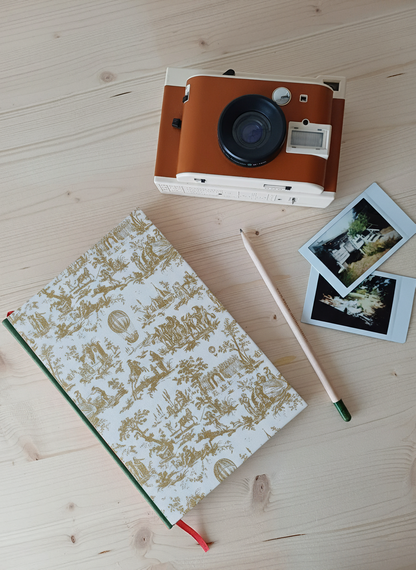 Carnet Rosalie - Toile de Jouy or