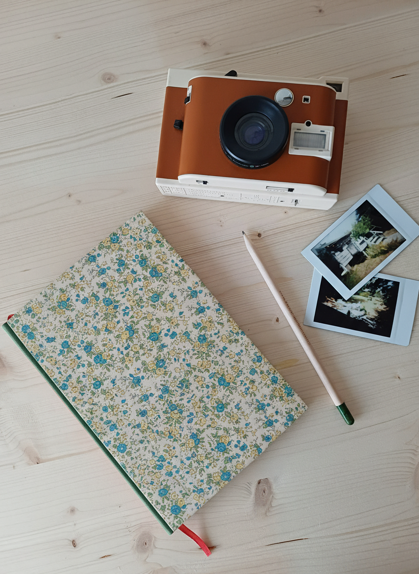 Carnet Rosalie - Liberty bleu et jaune