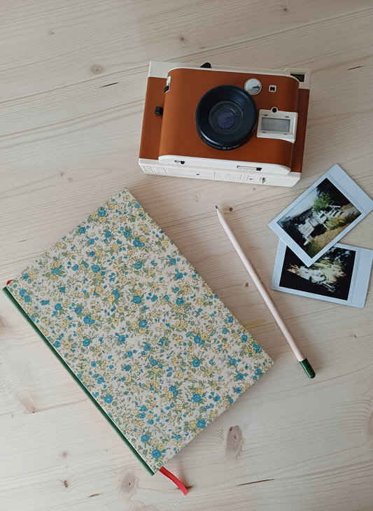 Carnet Rosalie - Liberty bleu et jaune