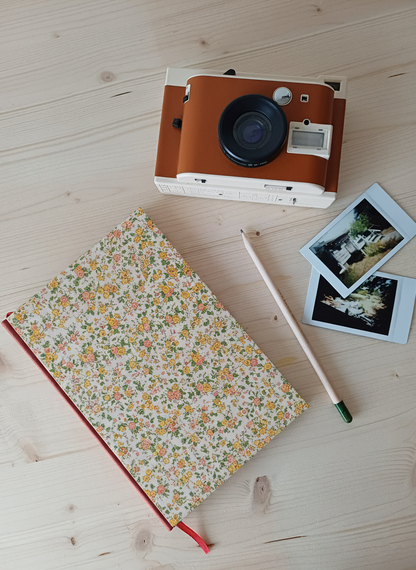 Carnet Rosalie - Liberty corail et jaune