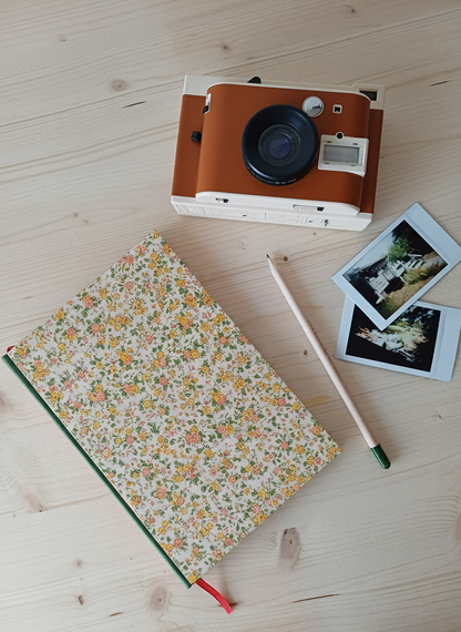 Carnet Rosalie - Liberty corail et jaune