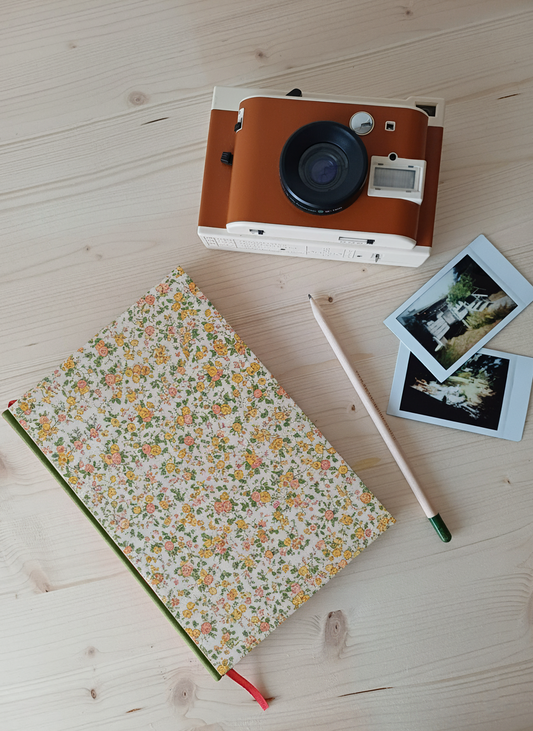 Carnet Rosalie - Liberty corail et jaune