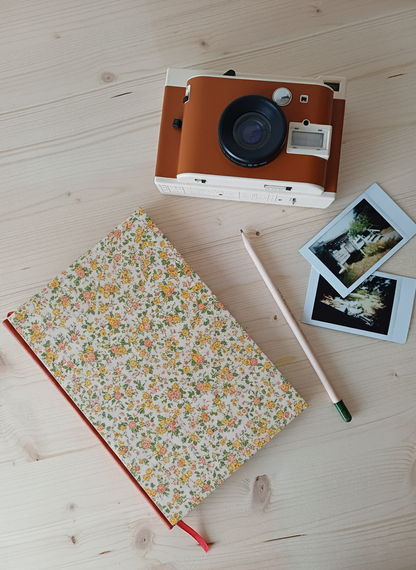 Carnet Rosalie - Liberty corail et jaune