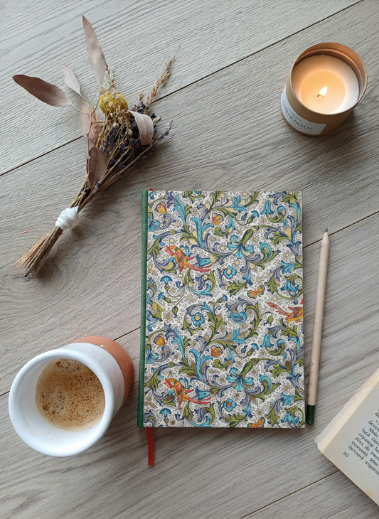 Carnet Rosalie - Oiseaux et arabesques florales