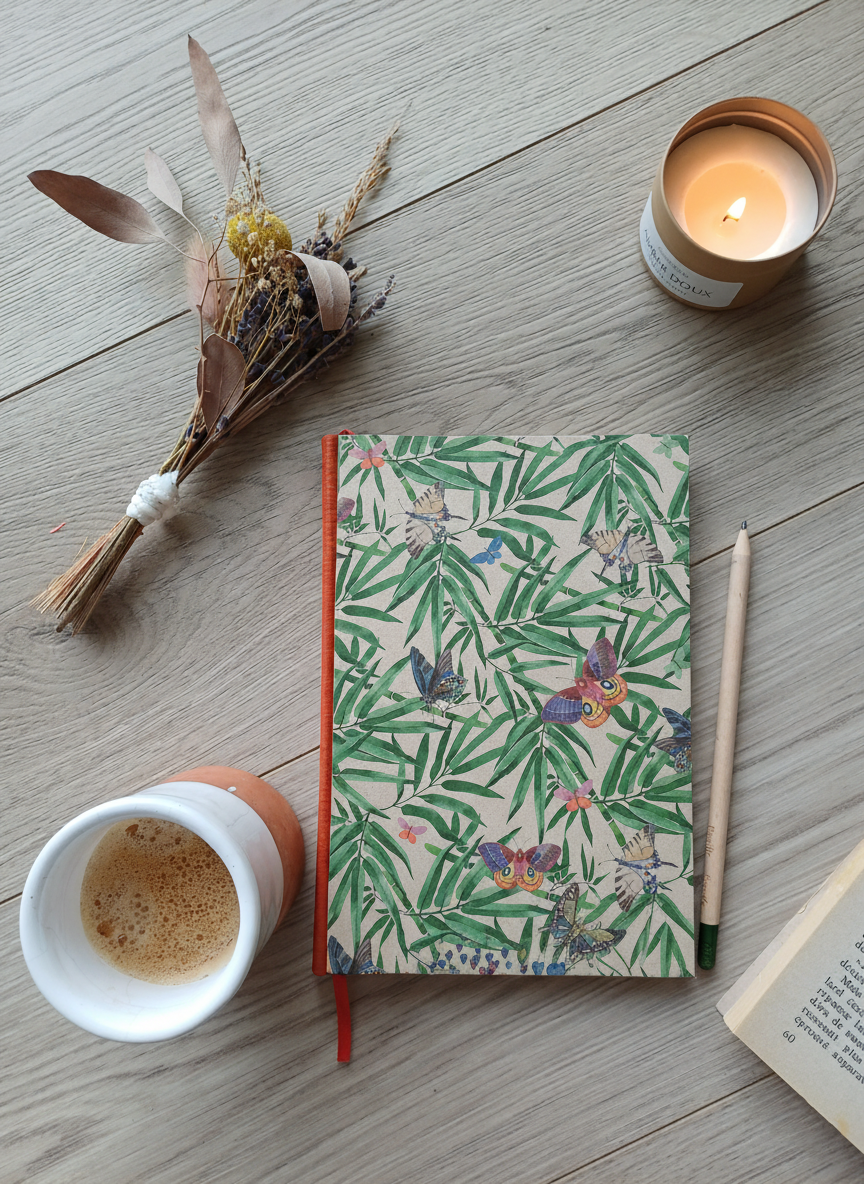 Carnet Rosalie - Papillons et bambous